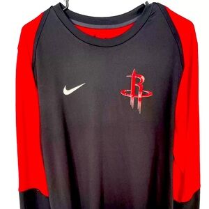 Nike dry fit Houston Rockets long sleeve Side Line pullover size XL